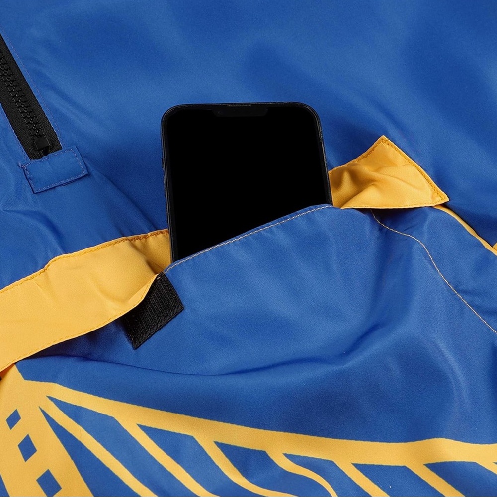Golden State Warriors Blue and Yellow Windbreaker - Picture 3 of 4